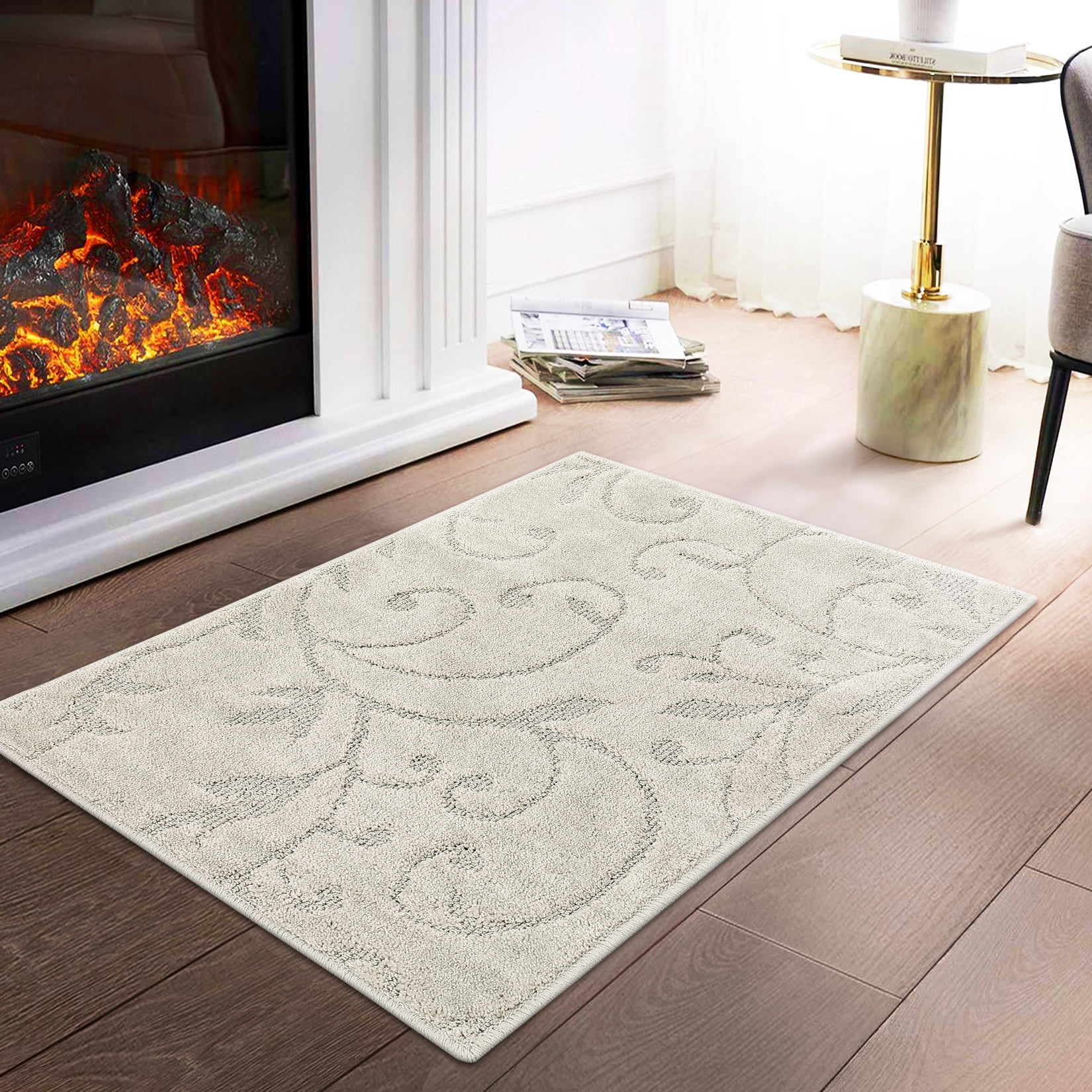 Fluff Loop Rug Large Area Rug Living Room Area Rug Non-Shedding Nursery Rug Boho ...