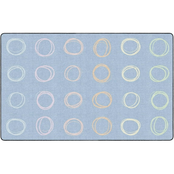 Large Area Rug Washable Rugs for Living Room Comfort Standing Rug 5' x 7' Carpets Circle Sampler Abstract Classroom Educational Area Rug for School, Home, Bedroom, Learning Centers