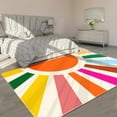 thumbnail image 1 of Large Area Rug ,Washable Rugs Non-Slip Carpet Colorful Sun Accent Rug Soft Low Pile Throw Mat Indoor Low Pile Nursery Rug,M, 1 of 9