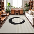 thumbnail image 1 of Large Area Rugs 5'x8', Grey Striped Carpet Runner Indoor Outdoor Rugs Home Decor Aesthetic, Black Geometric Vintage Stripes Ombre Non Slip Mats Washable Accent Rug for Living Room Bedroom, 1 of 8