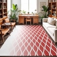 thumbnail image 1 of Large Area Rugs 6'x9', Red Striped Carpet Runner Indoor Outdoor Rugs Home Decor Aesthetic, Modern Abstract Ombre Geometric Morocco Non Slip Mats Washable Accent Rug for Living Room Bedroom, 1 of 8