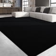thumbnail image 1 of Large Area Rugs For Living Room Bedroom  6x9 Feet Black Rug Minimalist Modern Shag Soft Thick Comfy Memory Foam Indoor Carpet Non-slip Washable Dorm Home Decor, 1 of 8