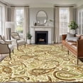 thumbnail image 1 of Large Area Rugs for Living Room Bedroom, Beige Brown Green 8'x10' Rug Washable Carpet Runner Indoor Outdoor, Retro Botanical Abstract Art Non Slip Floor Mats Rug for Kitchen, Patio, 1 of 8