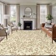 thumbnail image 1 of Large Area Rugs for Living Room Bedroom, Beige Spring Floral 6'x9' Rug Washable Carpet Runner Indoor Outdoor, Farmhouse Flowers Elegant Pastoral Non Slip Floor Mats Rug for Kitchen, Playroom, 1 of 8
