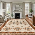 thumbnail image 1 of Large Area Rugs for Living Room Bedroom, Boho Geometric 8'x10' Rug Washable Carpet Runner Indoor Outdoor, Country Ethnic Nation Abstract Motifs Non Slip Floor Mats Rug for Kitchen, Patio, 1 of 8