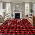 thumbnail image 1 of Large Area Rugs for Living Room Bedroom, Christmas Candy 8'x10' Rug Washable Carpet Runner Indoor Outdoor, Xmas Berry Snowflake Red Non Slip Floor Mats Rug for Kitchen, Patio, 1 of 8