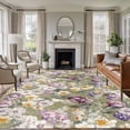 thumbnail image 1 of Large Area Rugs for Living Room Bedroom, Dark Sage Green Botanical 5'x8' Rug Washable Carpet Runner Indoor Outdoor, Spring Floral Summer Botanical Retro Non Slip Floor Mats Rug for Kitchen, Bathroom, 1 of 8