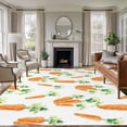 thumbnail image 1 of Large Area Rugs for Living Room Bedroom, Easter Carrot 6'x9' Rug Washable Carpet Runner Indoor Outdoor, Spring Watercolor Modern Art Non Slip Floor Mats Rug for Kitchen, Playroom, 1 of 8