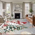 thumbnail image 1 of Large Area Rugs for Living Room Bedroom, Gray Snowman Christmas 6'x9' Rug Washable Carpet Runner Indoor Outdoor, Xmas Tree Coastal Snowflake Starfish Non Slip Floor Mats Rug for Kitchen, Playroom, 1 of 8