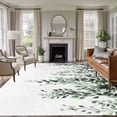 thumbnail image 1 of Large Area Rugs for Living Room Bedroom, Green Eucalyptus 5'x8' Rug Washable Carpet Runner Indoor Outdoor, Weeping Botanical Leaf Watercolor Non Slip Floor Mats Rug for Kitchen, Bathroom, 1 of 8