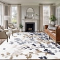 thumbnail image 1 of Large Area Rugs for Living Room Bedroom, Grey Brown Leaves 5'x8' Rug Washable Carpet Runner Indoor Outdoor, Summer Botanical Non Slip Floor Mats Rug for Kitchen, Bathroom, 1 of 8
