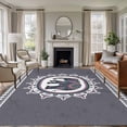 thumbnail image 1 of Large Area Rugs for Living Room Bedroom, Grey Elephants 6'x9' Rug Washable Carpet Runner Indoor Outdoor, Modern Geometric Ethnic Animals National Non Slip Floor Mats Rug for Kitchen, Playroom, 1 of 8
