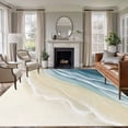 thumbnail image 1 of Large Area Rugs for Living Room Bedroom, Haze Blue Beach Coastal 8'x10' Rug Washable Carpet Runner Indoor Outdoor, Summer Ocean Nautical Seaside Non Slip Floor Mats Rug for Kitchen, Patio, 1 of 8
