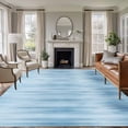 thumbnail image 1 of Large Area Rugs for Living Room Bedroom, Light Blue 5'x8' Rug Washable Carpet Runner Indoor Outdoor, Modern Abstract Art Ombre Striped Non Slip Floor Mats Rug for Kitchen, Bathroom, 1 of 8