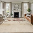 thumbnail image 1 of Large Area Rugs for Living Room Bedroom, Pink Floral 6'x9' Rug Washable Carpet Runner Indoor Outdoor, Vintage Towers Retro Art Non Slip Floor Mats Rug for Kitchen, Playroom, 1 of 8