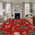 thumbnail image 1 of Large Area Rugs for Living Room Bedroom, Red Christmas 5'x8' Rug Washable Carpet Runner Indoor Outdoor, Xmas Tree Snowflake Stars Farmhouse Non Slip Floor Mats Rug for Kitchen, Bathroom, 1 of 8