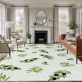 thumbnail image 1 of Large Area Rugs for Living Room Bedroom, Spring Botanical 8'x10' Rug Washable Carpet Runner Indoor Outdoor, Green Olive Berry Branches Leaves Fruit Non Slip Floor Mats Rug for Kitchen, Patio, 1 of 8