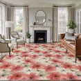 thumbnail image 1 of Large Area Rugs for Living Room Bedroom, Spring Flowers 5'x8' Rug Washable Carpet Runner Indoor Outdoor, Chinese Botanical Pink White Blooms Floral Non Slip Floor Mats Rug for Kitchen, Bathroom, 1 of 8