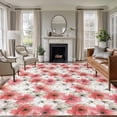 thumbnail image 1 of Large Area Rugs for Living Room Bedroom, Spring Flowers 6'x9' Rug Washable Carpet Runner Indoor Outdoor, Farmhouse Chinese Pink White Floral Non Slip Floor Mats Rug for Kitchen, Playroom, 1 of 8