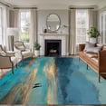 thumbnail image 1 of Large Area Rugs for Living Room Bedroom, Teal Golden Oil Painting 8'x10' Rug Washable Carpet Runner Indoor Outdoor, Modern Art Retro Abstract Non Slip Floor Mats Rug for Kitchen, Patio, 1 of 8