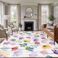 thumbnail image 1 of Large Area Rugs for Living Room Bedroom, Watercolor Flowers 6'x9' Rug Washable Carpet Runner Indoor Outdoor, Spring Floral Plants Country Non Slip Floor Mats Rug for Kitchen, Playroom, 1 of 8