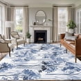 thumbnail image 1 of Large Area Rugs for Living Room Bedroom, Watercolor Forest Blue 8'x10' Rug Washable Carpet Runner Indoor Outdoor, Abstract Art Modern Trees Non Slip Floor Mats Rug for Kitchen, Patio, 1 of 8
