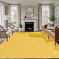 thumbnail image 1 of Large Area Rugs for Living Room Bedroom, Yellow Golden Floral 6'x9' Rug Washable Carpet Runner Indoor Outdoor, Spring Summer Shiny Flowers Non Slip Floor Mats Rug for Kitchen, Playroom, 1 of 8