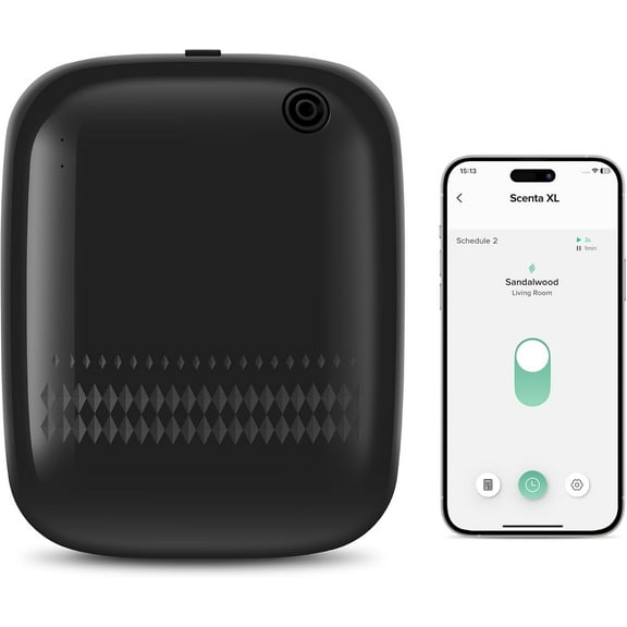 Large Area Smart Essential Oil Diffuser with App Control, 400mL Cold Air Aromatherapy Scent Machine for up to 2000 sq ft, 12V DC Home Diffuser in White