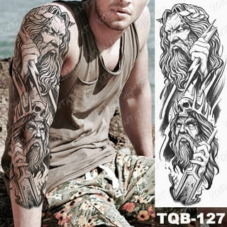 6Pcs Temporary Fake Tattoo Full Sleeve Leg Arm Waterproof Stickers Men  Women 