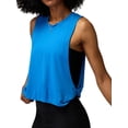 thumbnail image 1 of Large Armhole Tank Tops for Women - Workout Sport Yoga Running Gym Loose Crop Sleeveless Shirts Royal Blue S, 1 of 9
