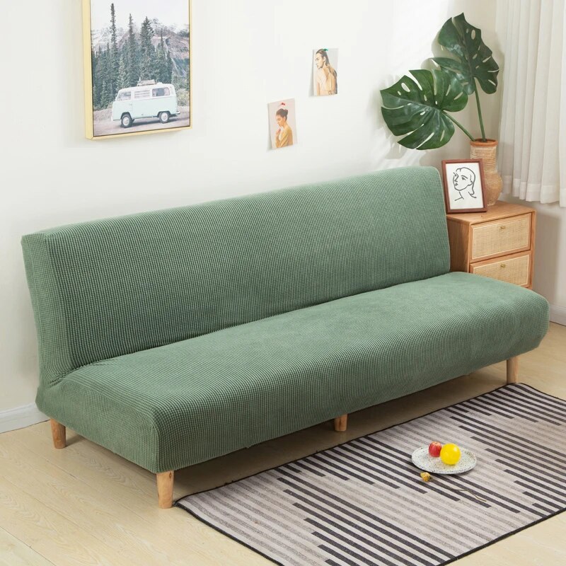 Large Armless Sofa Bed Slipcover Couch Cover Without Armrests Stretch