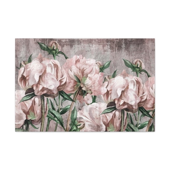 Large Art Peony Painted Flower Canvas Wall Art for Home Decor Ready-to-Hang