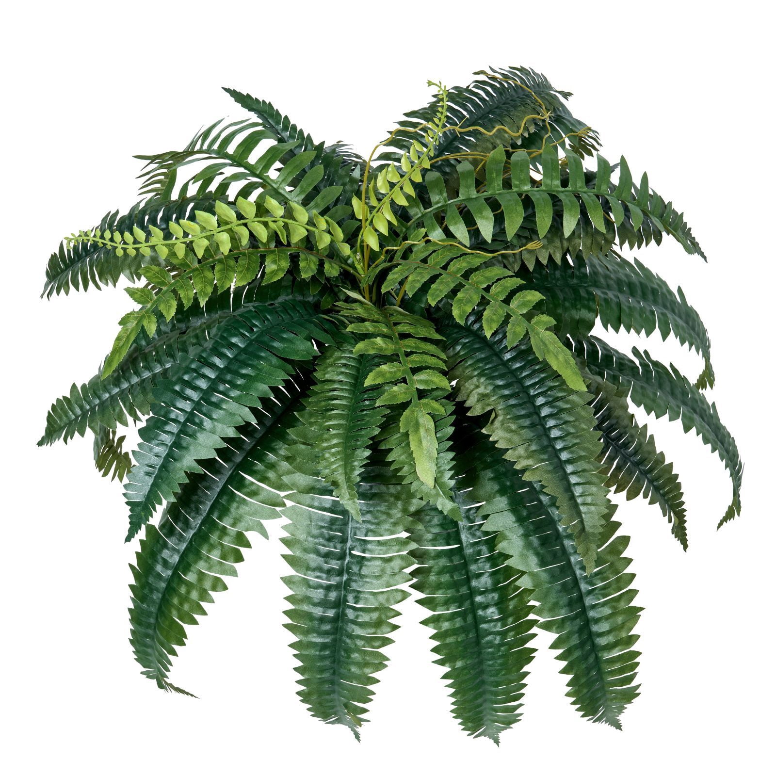 Large Artificial Ferns 2-Pack Fake Plants, 35-39 Inch Spread Full Size Lifelike Faux Fern, Big Greenery for Home Garden Porch Indoor Outdoor