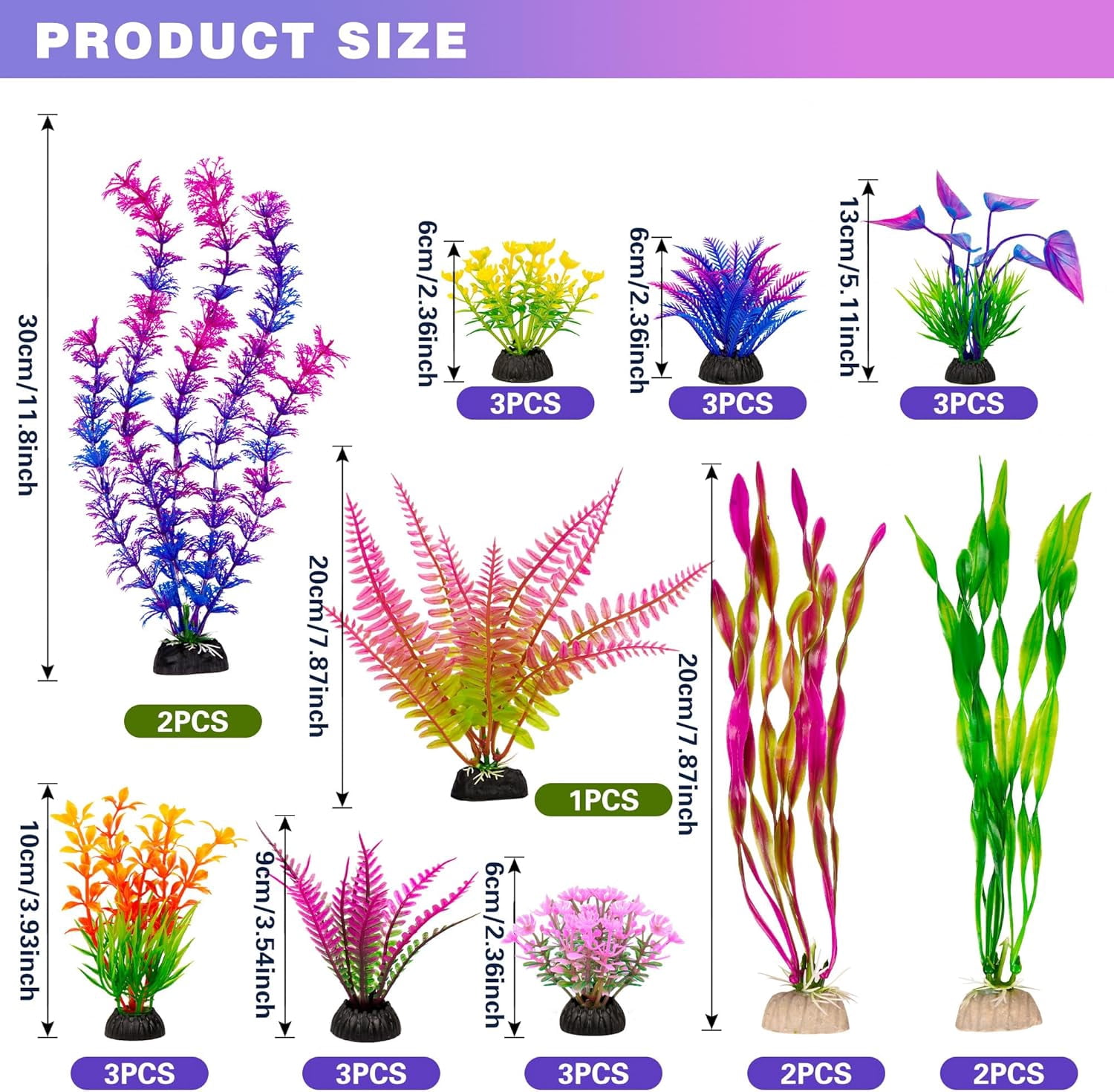 Photo inspiration: Spares And Replacements For Using Plastic Aquarium Decorations Reference: Large Artificial Fish Tank Plants Colorful Plastic Aquarium