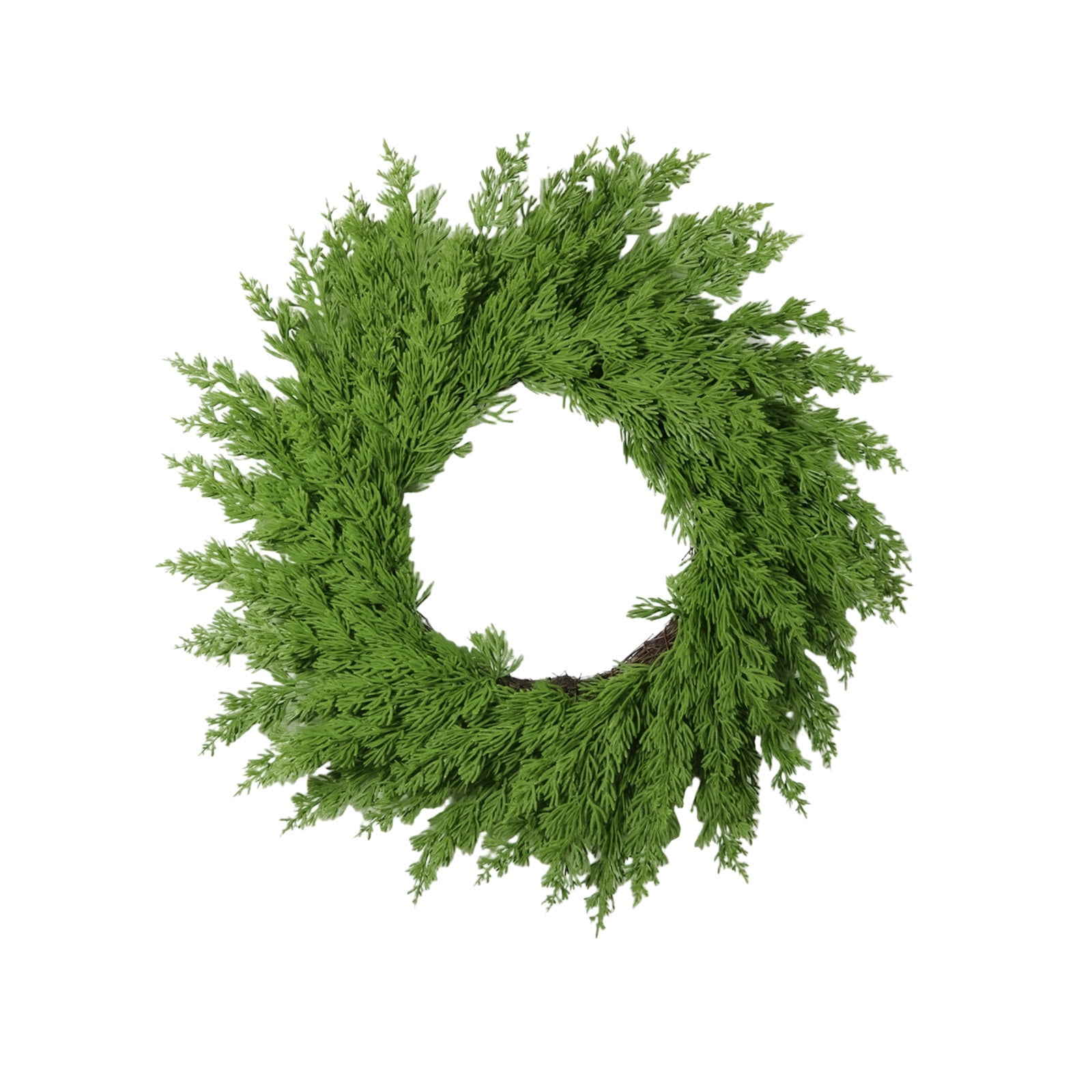 Large Artificial Green Christmas Wreath, 35cm PVC Wreath for Front Door ...
