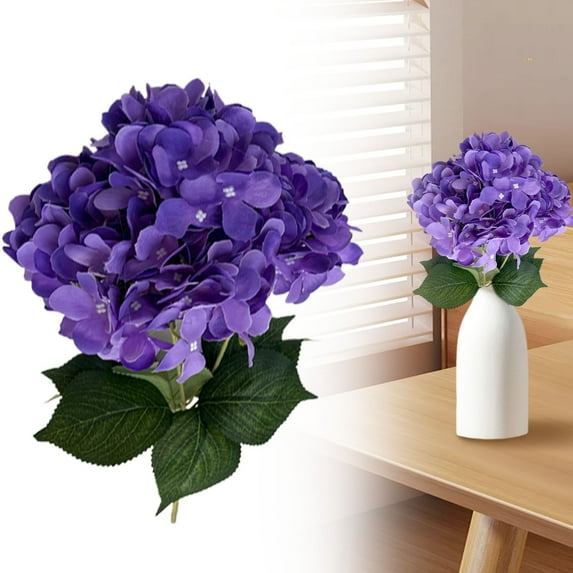 Large Artificial Hydrangea Flowers Silk Hydrangeas for Home Indoor Decor Wedding Bouquets Kitchen Table Centerpieces