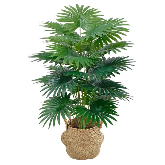 Large Artificial Monstera Deliciosa Plants No Pots, Fake Palm Tree with Greenery Leaves Stems,36 Inch Artificial Cheese Plant for Home Bathroom, Office, Windowsill Decor