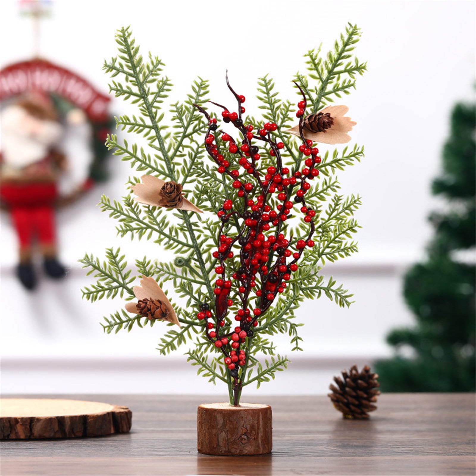 Large Artificial Pine Needles Branches- Christmas Fake Greenery Pine Picks  with Pinecone- Faux Pine Leaves Sprigs for Craft DIY Christmas Garland  Wreath \u0026 Home Garden Decoration - Walmart.com, image size:1600x1600
