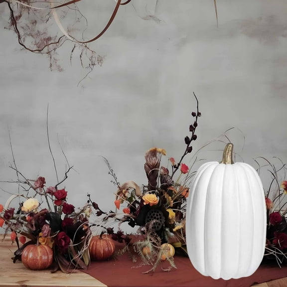 Large Artificial Pumpkins Decor, Foam Fake Pumpkins for Halloween Decorations, Fall Home Decor and Thanksgiving Table Centerpiece, Indoor Autumn Arrangement for Mantel and Front Porch Decor Sopatenor