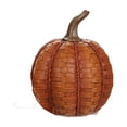 thumbnail image 1 of Halloween Resin Faux Pumpkin Decor – 20cm Tall Simulated Woven Pattern Pumpkin Ornament – Halloween Party Decorations for Yard Garden Holiday Layout, 1 of 8