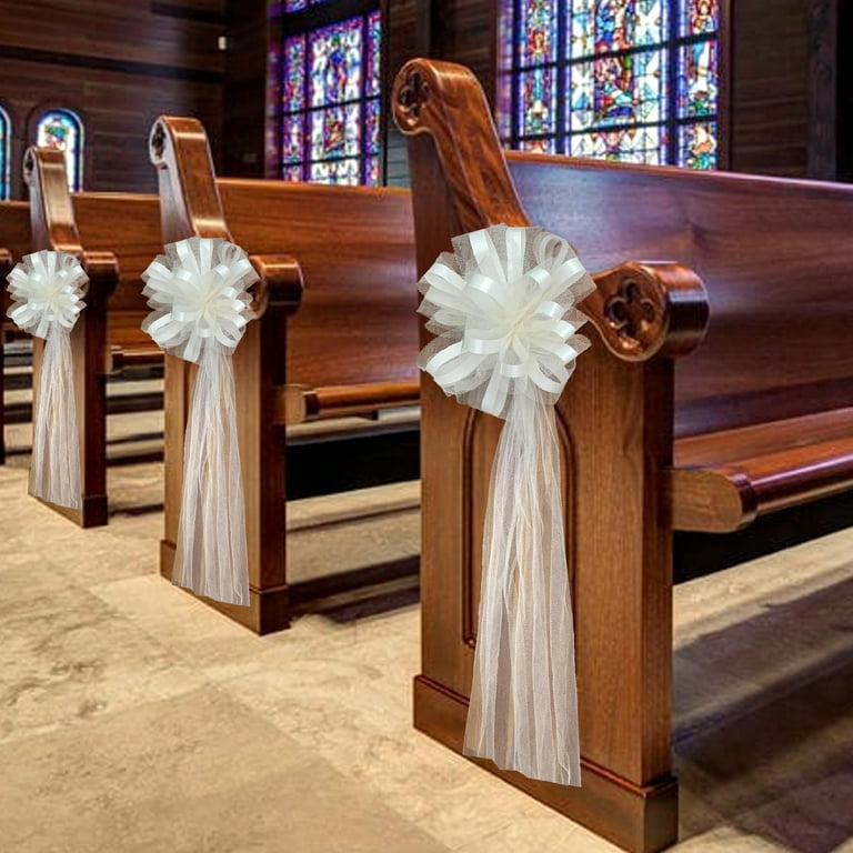 Pew decorations sale wedding