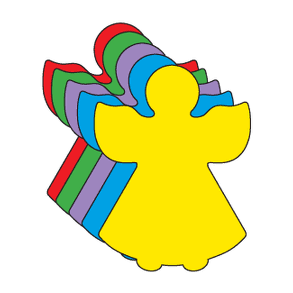 SHAPES ETC. Large Assorted Cut-Out - Angel, Paper Cutout, 31 Pcs, 5.5in