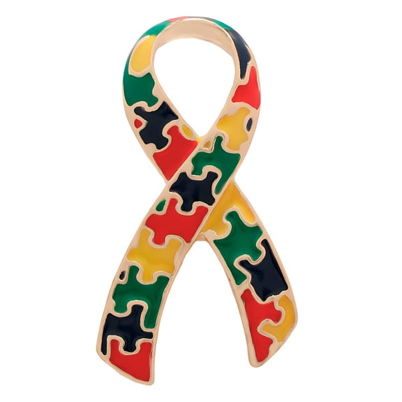 Large Autism Ribbon Awareness Pins (2 Pins)