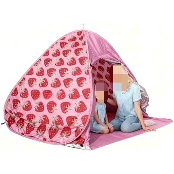 Large Automatic Instant Pop Up Beach Shade Sun Shelter Portable Baby Canopy Cabana Anti UV Beach Umbrella with Carry Bag Fit for 3-4 Person (Pink)$$Sport & Recreation Other