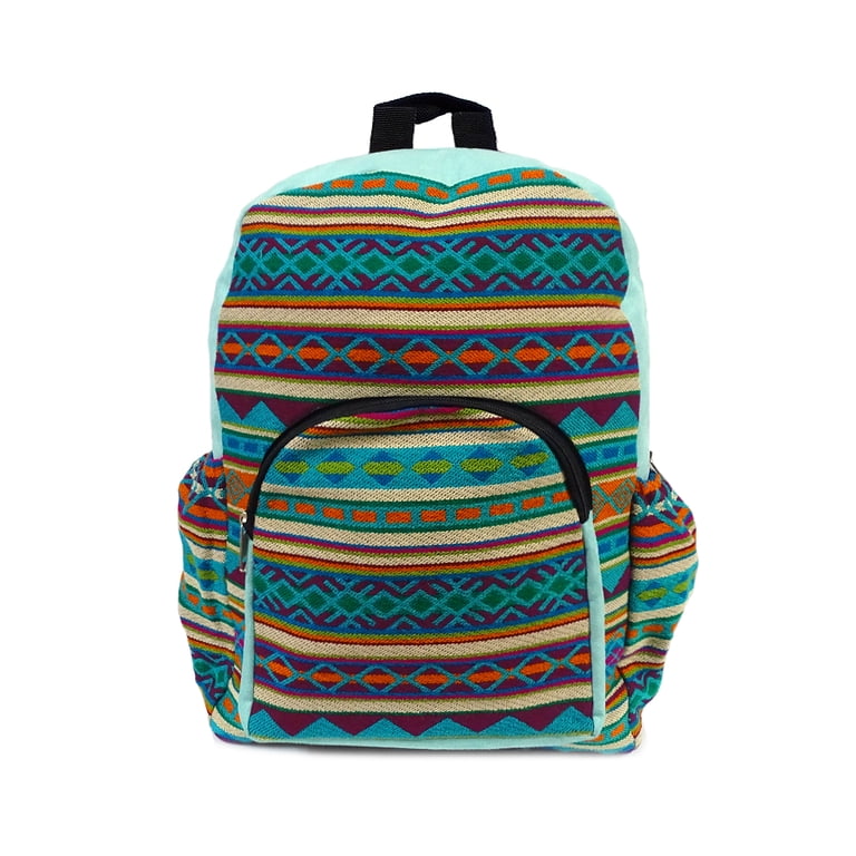Suede Backpack with Tribal Pattern Tribal Secret Backpack – The Same Direction main image 3