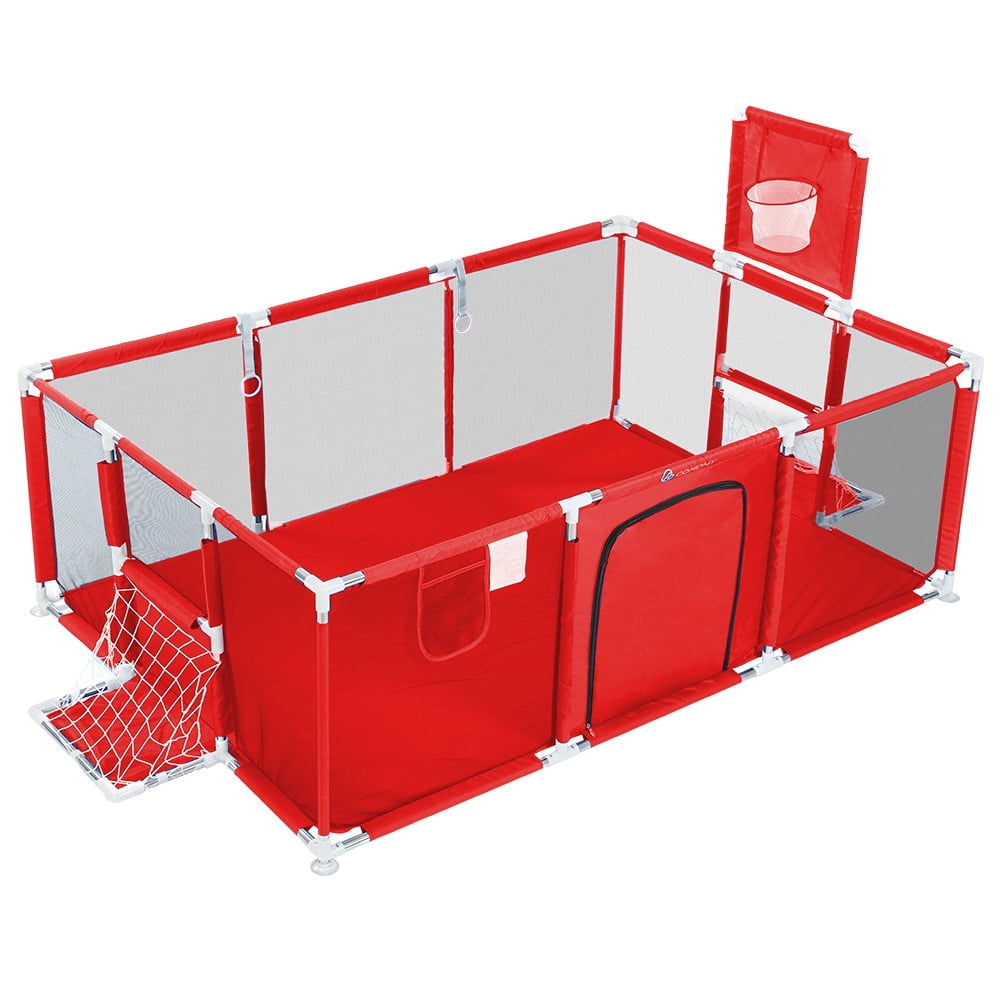 Large Baby Playpen 71 Inch With Basketball Hoop 6 24 Months
