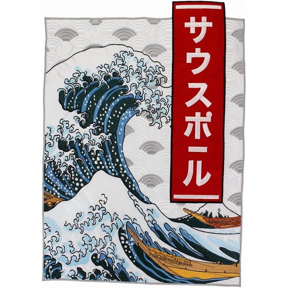 Large Backpatches Waves Design Embroidery Patches Applique Sew on Emblem for Leather Jeans Decorative 1 piece