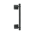 thumbnail image 1 of Large Backplate Rounded Cast Iron Door Pull Rustic Gate Handle Sliding Barn Hardware, 1 of 5