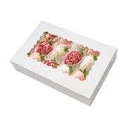 15-Pack Large Bakery Boxes with Window,White Pastry and Cookie Boxes for Treats, Cupcakes, Donuts, Bakery Packaging