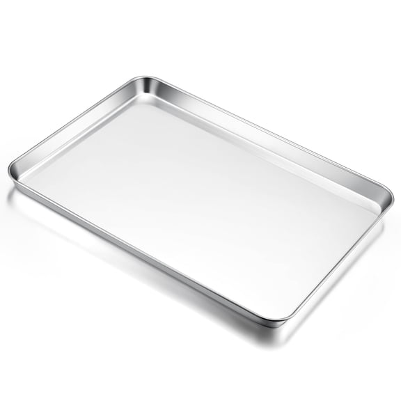 Large Baking Sheet Stainless Steel Cookie Pan for Oven 1 Pack